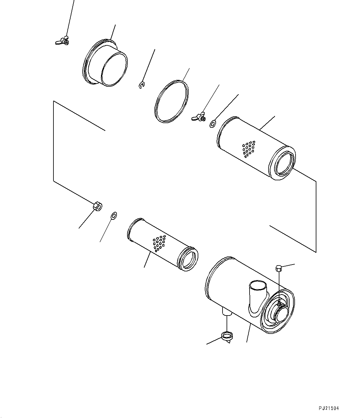 Схема запчастей Komatsu PC1250-8R - ВЫХЛОПНАЯ ТРУБА, ВОЗДУХООЧИСТИТЕЛЬ ASSEMBLY (№-) ВЫХЛОПНАЯ ТРУБА, ЗАПЫЛЕНН МЕСТН. ARRANGEMENT