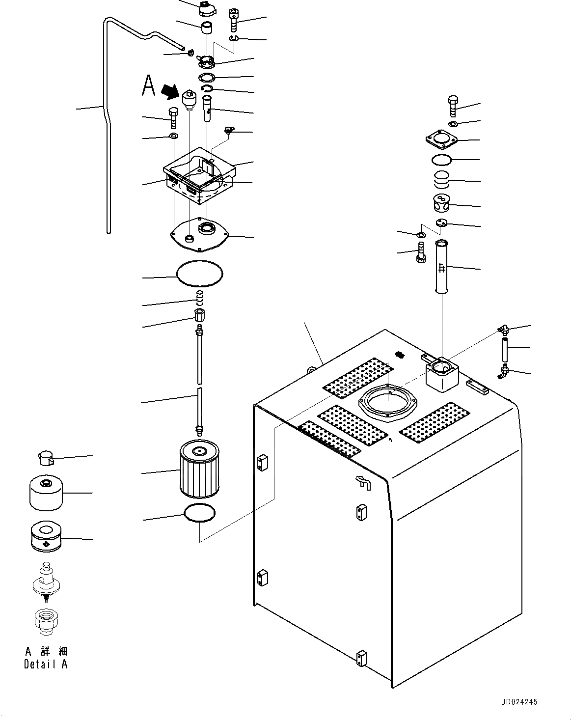 Схема запчастей Komatsu PC1250-8R - ГИДР. БАК., БАК (№-) ГИДР. БАК., С ПРЯМАЯ ЛОПАТА CONFIGURATION, VHMS, ДЛЯ ЗАПЫЛЕНН МЕСТН. ARRANGEMENT