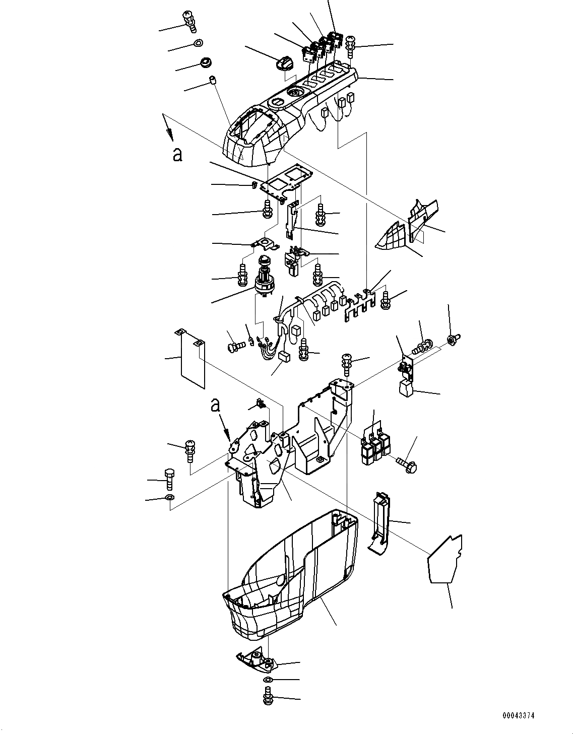 Схема запчастей Komatsu PC1250-8R - ОСНОВН. КОНСТРУКЦИЯ, ПОЛ, КОНСОЛЬ, ПРАВ. (№-) ОСНОВН. КОНСТРУКЦИЯ, БЕЗ AM-FM STEREO РАДИО, CASSETTE, VHMS
