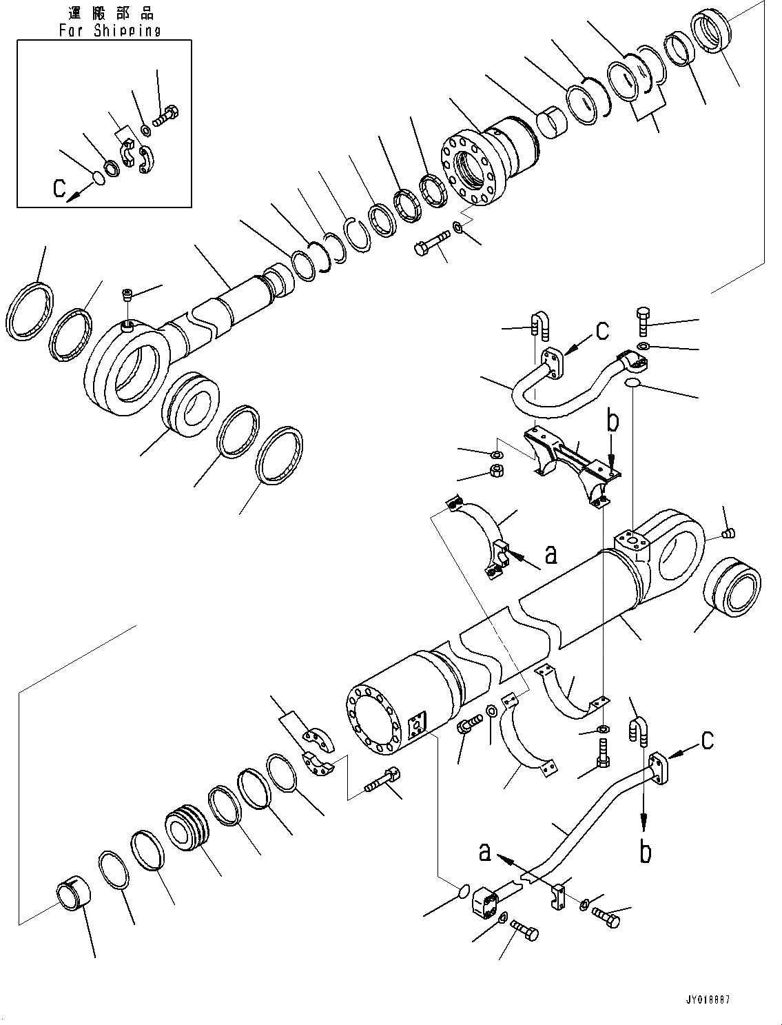 Схема запчастей Komatsu PC1250-8R - ЦИЛИНДР КОВША, (№-7) ЦИЛИНДР КОВША, ДЛЯ 7MM РУКОЯТЬ