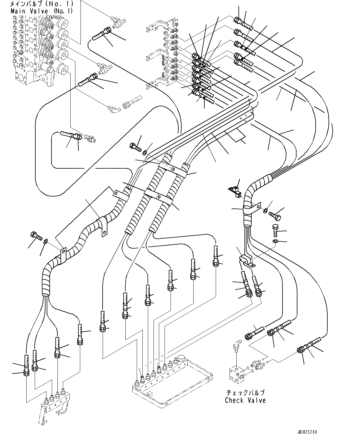 Схема запчастей Komatsu PC1250-8R - ПРОПОРЦИОНАЛЬН. PRESSURE УПРАВЛ-Е (PPC) ТРУБЫ СОЕД-Е, ШЛАНГИ, ДЕКА (№-) ПРОПОРЦИОНАЛЬН. PRESSURE УПРАВЛ-Е (PPC) ТРУБЫ СОЕД-Е, С 7MM РУКОЯТЬ