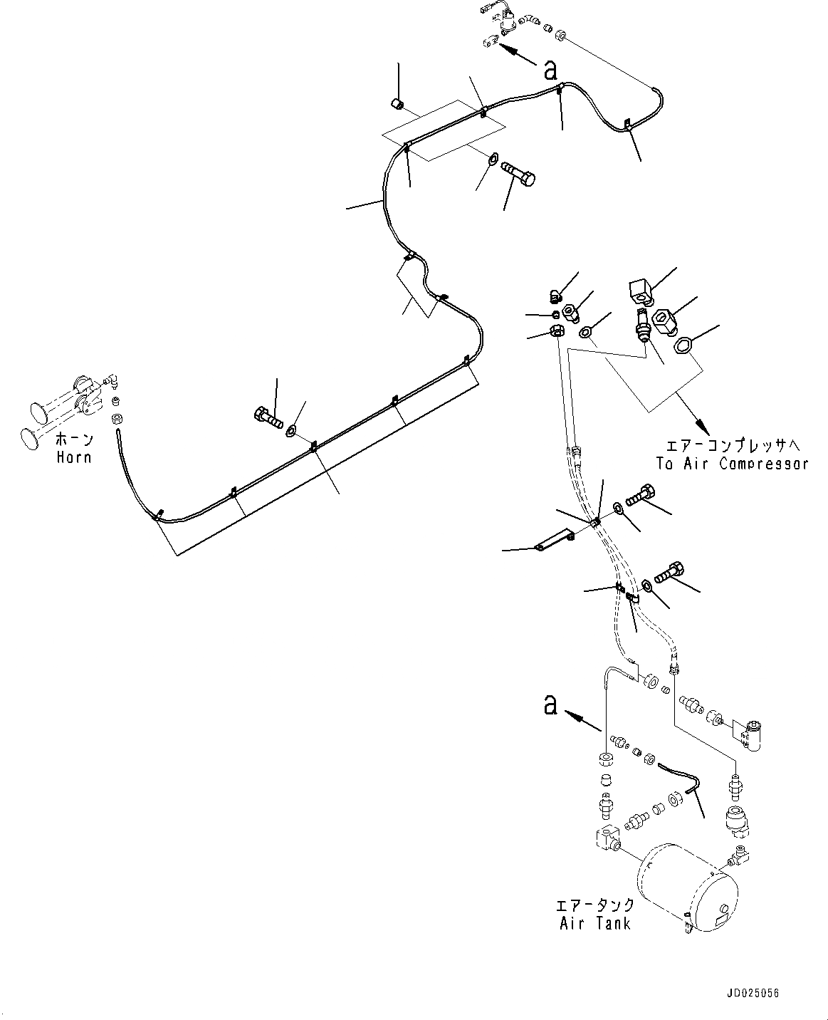 Схема запчастей Komatsu PC1250SP-8R - ВОЗД. СИСТЕМА, ВОЗДУХОВОД (№-) ВОЗД. СИСТЕМА, БЕЗ ВОЗД. ТИП НАСОС СМАЗКИ