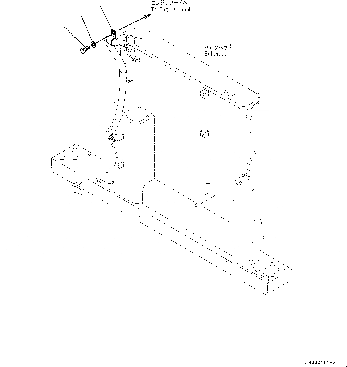 Схема запчастей Komatsu D375A-6R - ЭЛЕКТРИЧ. ПРОВОДКА, ОТСЕК ДВИГАТЕЛЯПРОВОДКА КРЕПЛЕНИЕ (№-) ЭЛЕКТРИЧ. ПРОВОДКА, БЕЗ КОНТРОЛЯ ПРОСКАЛЬЗ-Я ГУСЕНИЦ