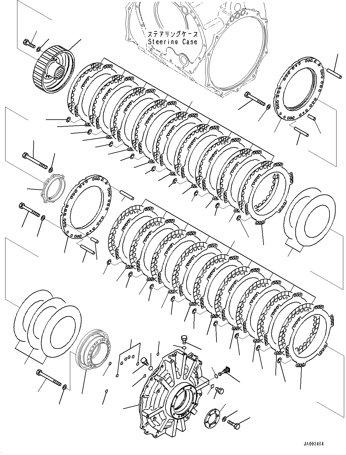 Схема запчастей Komatsu D375A-6R - СИЛОВАЯ ПЕРЕДАЧА, БОРТОВ. ФРИКЦИОН И РУЛЕВ. УПРАВЛЕНИЕ ТОРМОЗ. (/) (№-) СИЛОВАЯ ПЕРЕДАЧА, ДЛЯ MACHINE С VHMS (VHMS)