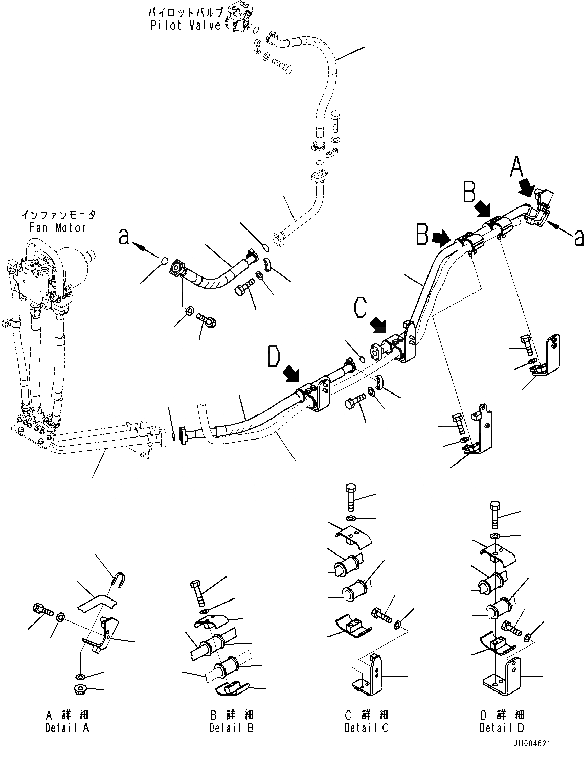 Схема запчастей Komatsu D375A-6R - ВЕНТИЛЯТОР ОХЛАЖДЕНИЯ ПРИВОД ТРУБЫ, МОТОР ВЕНТИЛЯТОРА ПОДАЮЩ. ТРУБЫ (№-) ВЕНТИЛЯТОР ОХЛАЖДЕНИЯ ПРИВОД ТРУБЫ, С ПОДДОН ДВИГ-ЛЯ И ПОДОГРЕВАТЕЛЬ ХЛАДАГЕНТА