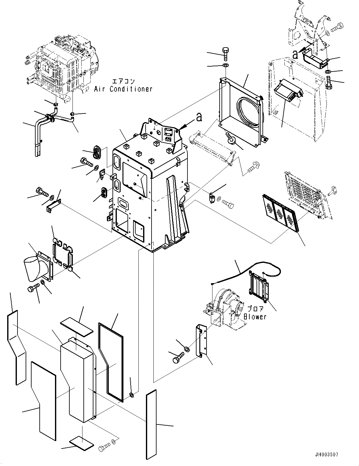 Схема запчастей Komatsu D375A-6R - ПРИБОРНАЯ ПАНЕЛЬ, БЛОК КОНДИЦ. ВОЗДУХА И КОРПУС (№7-) ПРИБОРНАЯ ПАНЕЛЬ, С ЗАСЛОНКА РАДИАТОРА, РЕВЕРСИВНЫЙ ВЕНТИЛЯТОР ДЛЯ RUSSIA