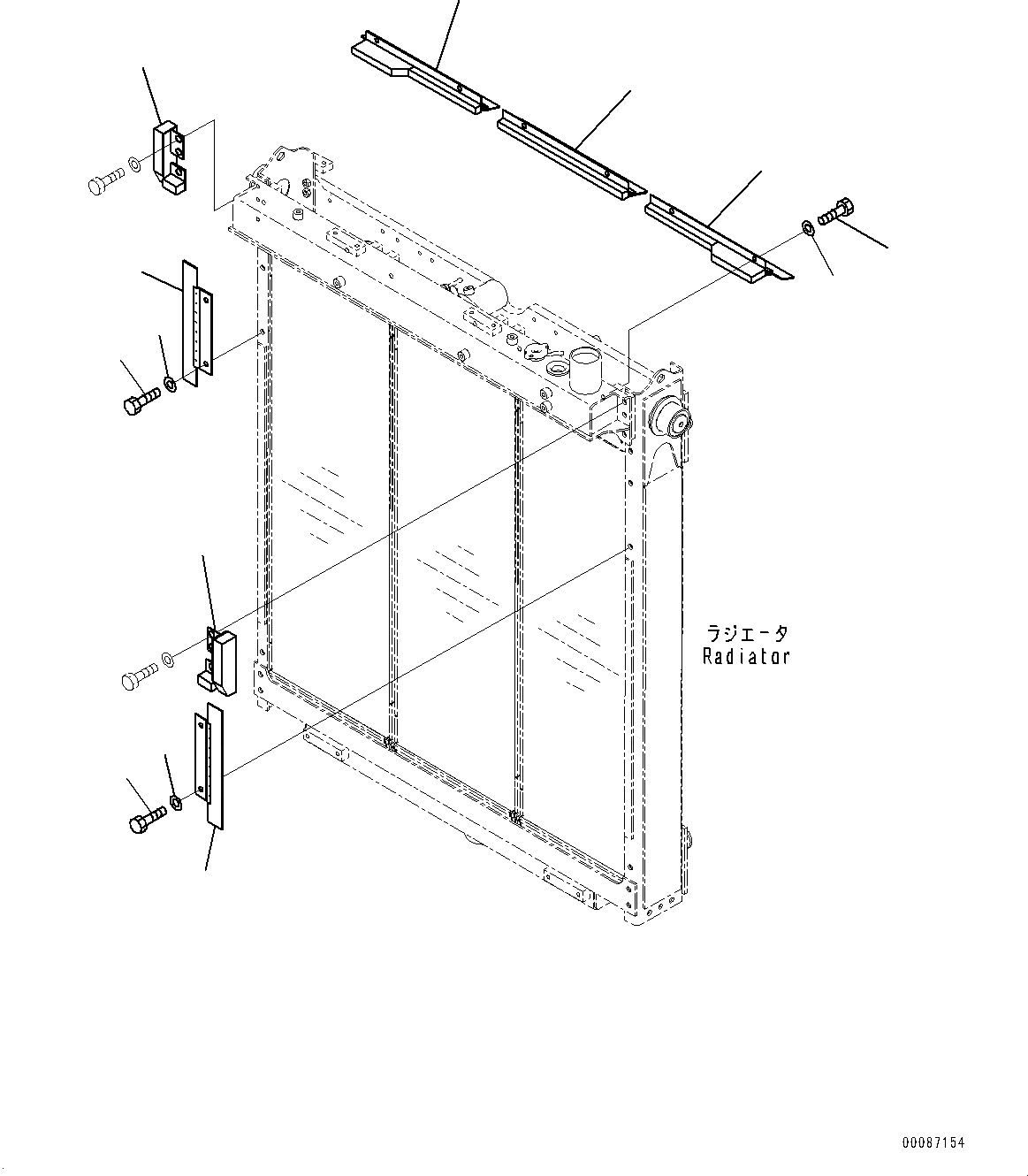 Схема запчастей Komatsu D375A-6R - ЗАЩИТА РАДИАТОРА, WIND ТОРМОЗ. (/) (№-) ЗАЩИТА РАДИАТОРА, БЕЗ ПРОВОДКА, ЧАСТЬ NO. И MANUFACTURING DATE CODE