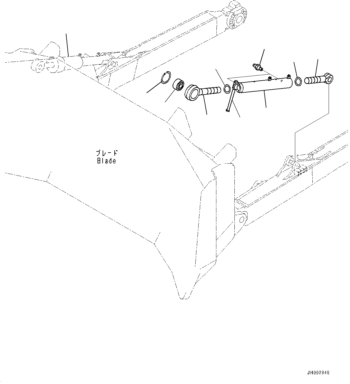 Схема запчастей Komatsu D375A-6R - DOZER ЦИЛИНДР ПЕРЕКОСА ОТВАЛА И БАЛКА, БАЛКА (№-) DOZER ЦИЛИНДР ПЕРЕКОСА ОТВАЛА И БАЛКА, ПОЛУСФЕРИЧ. ОТВАЛ