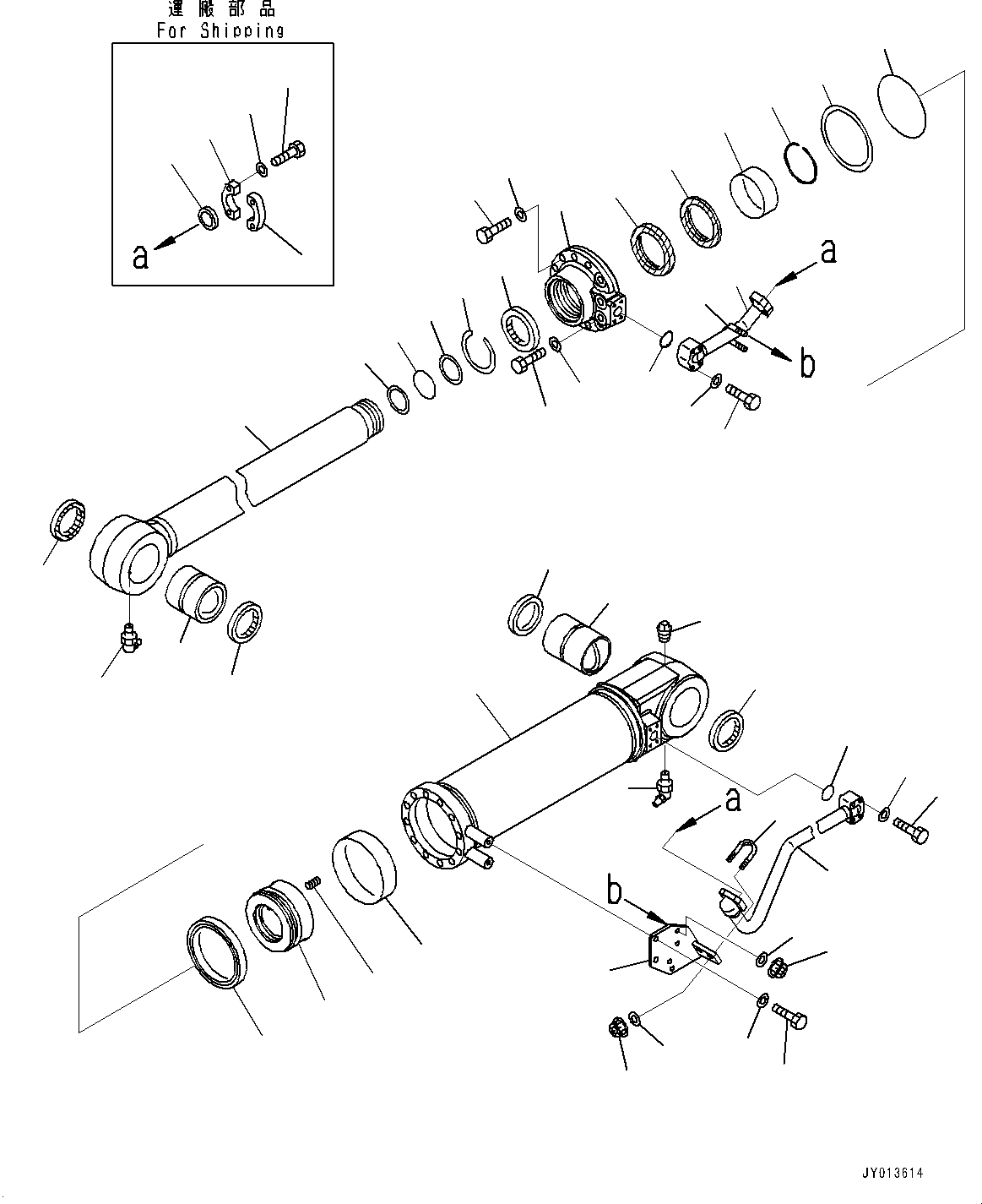 Схема запчастей Komatsu D375A-6R - РЫХЛИТЕЛЬ ГРУППА, ВНУТР. ЧАСТИ, РЫХЛИТЕЛЬ ЦИЛИНДР ПЕРЕКОСА, ЛЕВ. (№-) РЫХЛИТЕЛЬ ГРУППА