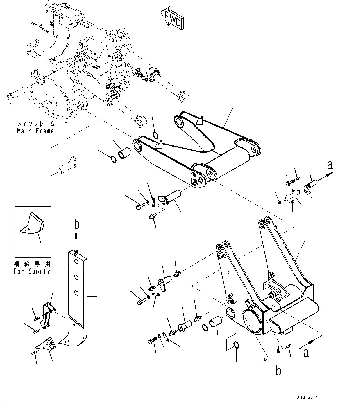 Схема запчастей Komatsu D375A-6R - РЫХЛИТЕЛЬ ГРУППА, BEAM И РУКОЯТЬ (№-) РЫХЛИТЕЛЬ ГРУППА, РЕГУЛИР. DIGGING ANGLE GIANT ТИП