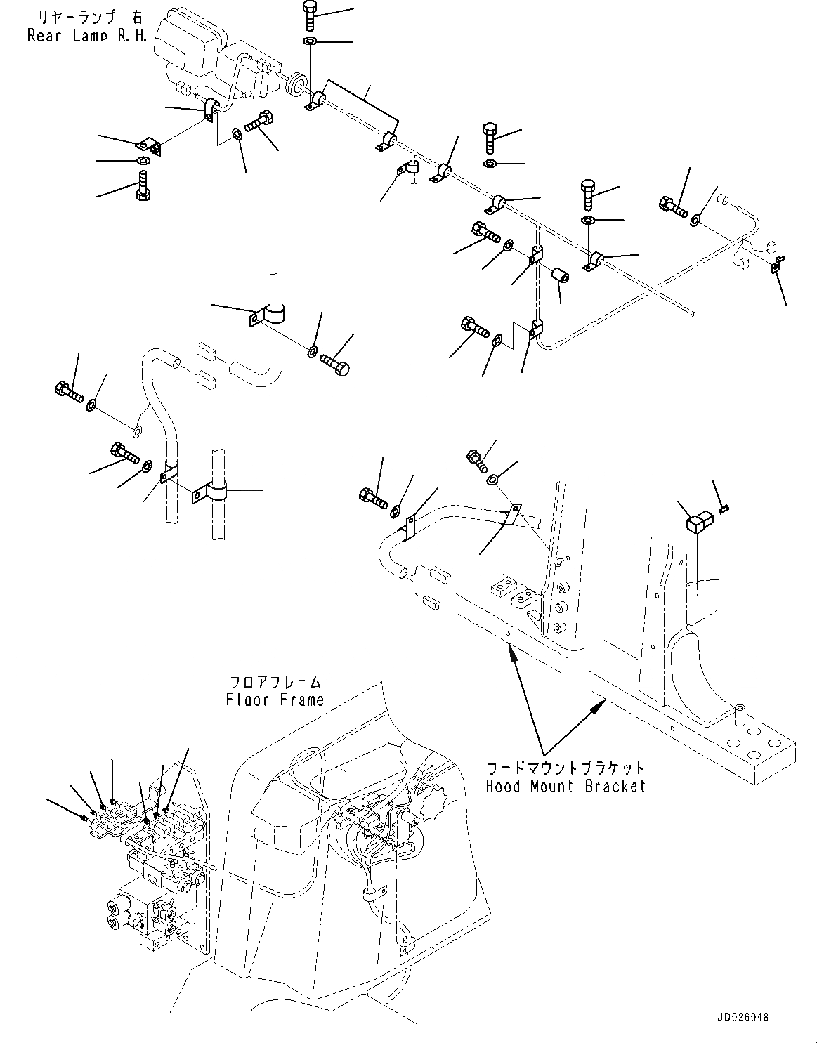 Схема запчастей Komatsu D475ASD-5E0 - ЭЛЕКТРИЧ. ПРОВОДКА, ПОЛ КРЕПЛЕНИЕ (№7-) ЭЛЕКТРИЧ. ПРОВОДКА