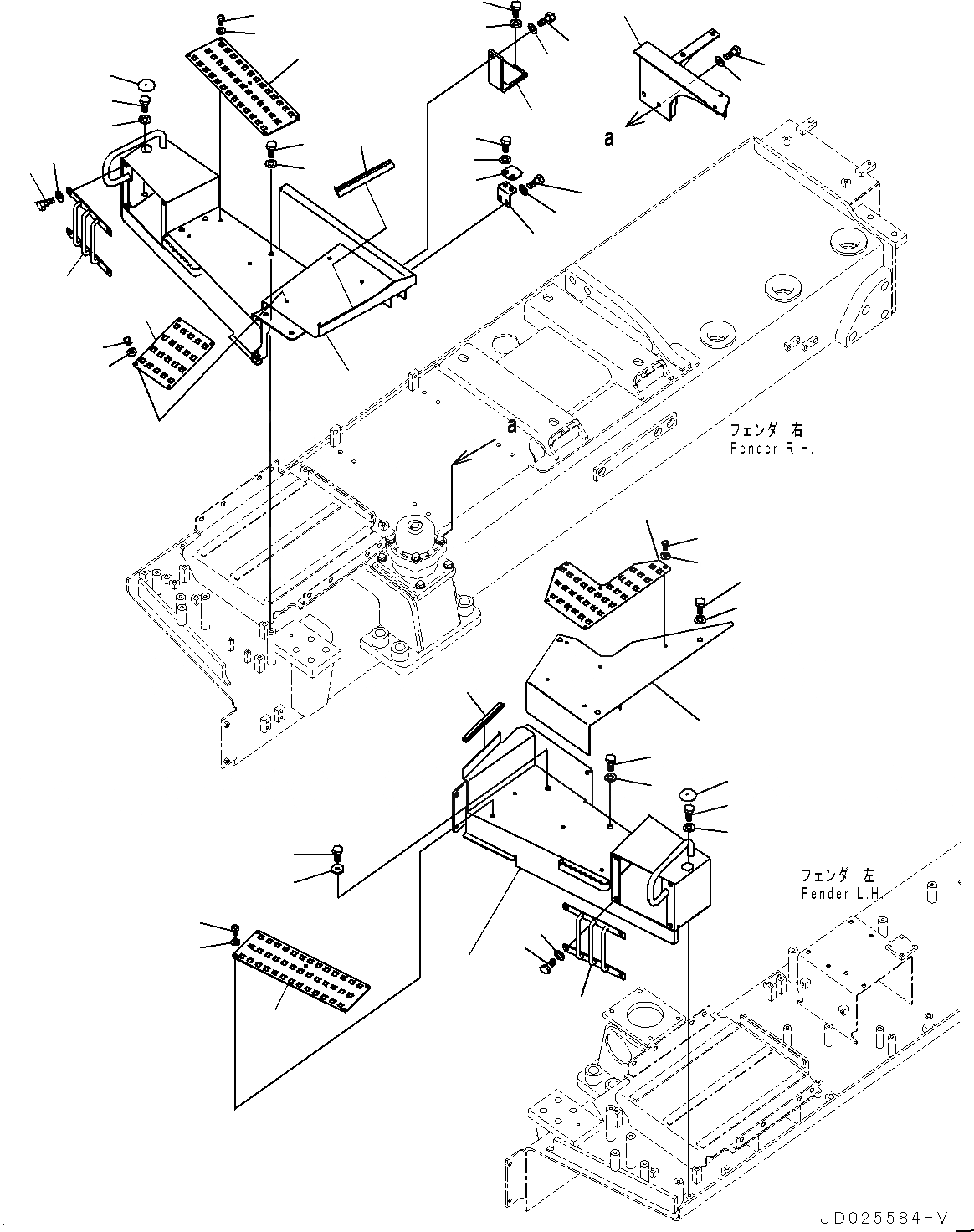 Схема запчастей Komatsu D475ASD-5E0 - КРЫЛО КОМПОНЕНТЫ, КРЫШКА(/) (№7-) КРЫЛО КОМПОНЕНТЫ, PROVISION ДЛЯ VHMS, ИЗОЛЯТОР АККУМУЛЯТОРОВ
