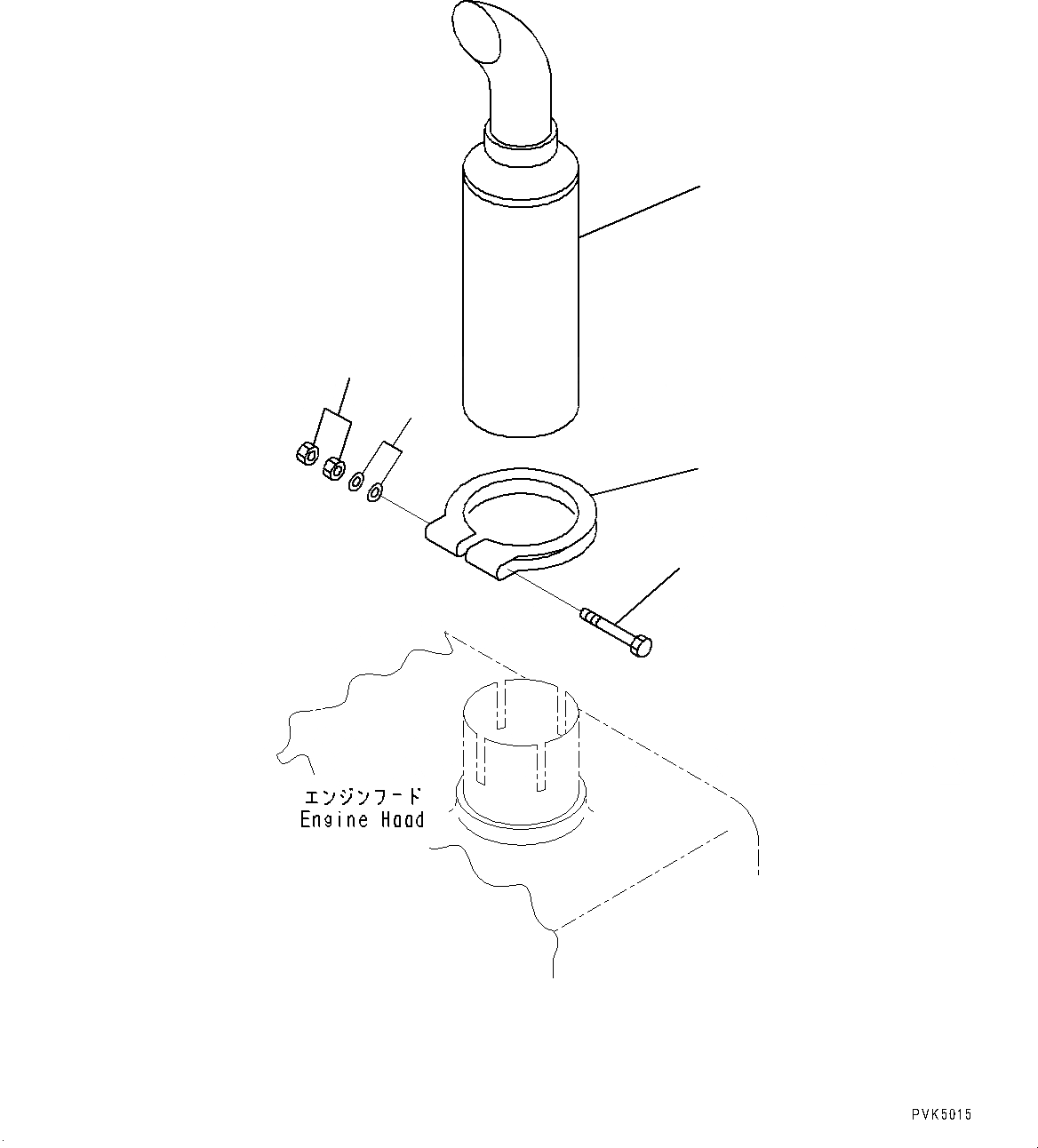 Схема запчастей Komatsu D21A-8E0 - ВЫХЛОПНАЯ ТРУБА (№9-) ВЫХЛОПНАЯ ТРУБА