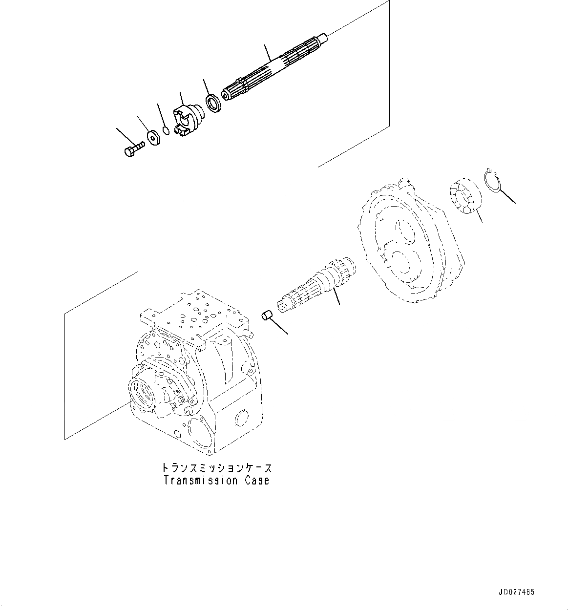 Схема запчастей Komatsu D21A-8E0 - ТРАНСМИССИЯ, ВХОДН. ВАЛ (№9-) ТРАНСМИССИЯ, С ПЕРЕД. - РЕВЕРС ТРАНСМИССИЯ