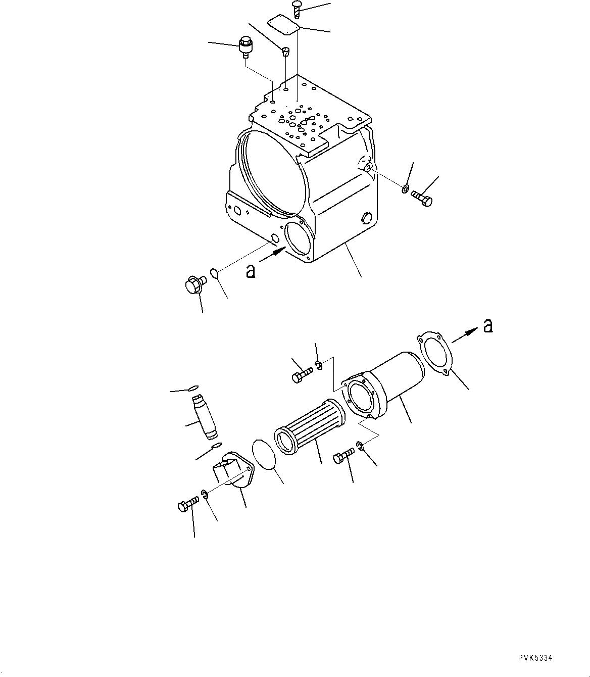 Схема запчастей Komatsu D21A-8E0 - ТРАНСМИССИЯ, КОРПУС (№9-) ТРАНСМИССИЯ, С ПЕРЕД. - РЕВЕРС ТРАНСМИССИЯ