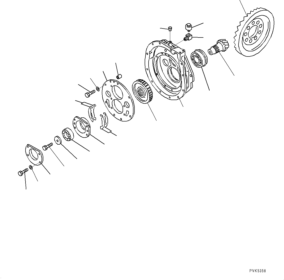 Схема запчастей Komatsu D21A-8E0 - ТРАНСМИССИЯ, ПЕРЕДАЧА И КОНИЧЕСКАЯ ПЕРЕДАЧА (№9-) ТРАНСМИССИЯ, С ПЕРЕД. - РЕВЕРС ТРАНСМИССИЯ