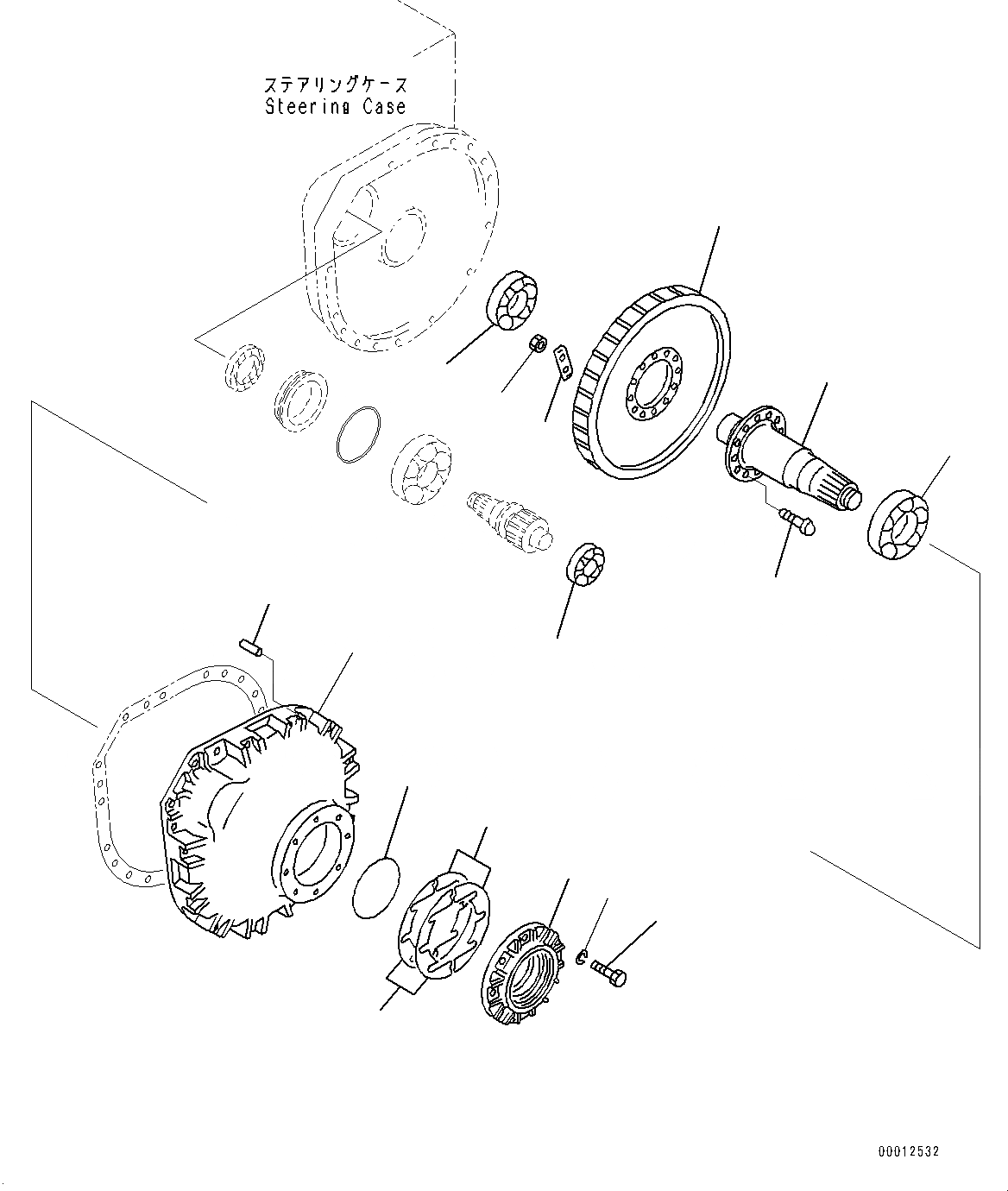 Схема запчастей Komatsu D21A-8E0 - КОНЕЧНАЯ ПЕРЕДАЧА, ВАЛ ПОДШИПНИК И ПРИВОД (№9-) КОНЕЧНАЯ ПЕРЕДАЧА
