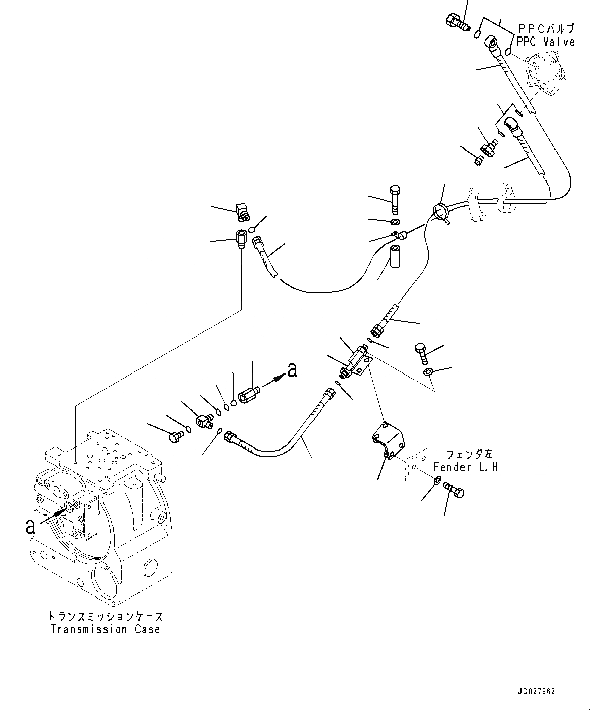 Схема запчастей Komatsu D21A-8E0 - РУЛЕВ. УПРАВЛЕНИЕ МАСЛОПРОВОДЯЩАЯ ЛИНИЯ (№9-) РУЛЕВ. УПРАВЛЕНИЕ МАСЛОПРОВОДЯЩАЯ ЛИНИЯ, ДЛЯ ПЕРЕД. - РЕВЕРС ТРАНСМИССИЯ