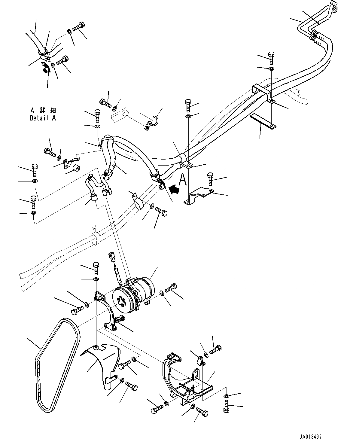 Схема запчастей Komatsu D21A-8E0 - БЛОК КОНДИЦИОНЕРА, КОМПРЕССОР (№9-) БЛОК КОНДИЦИОНЕРА, С MONO РЫЧАГ УПРАВЛЕНИЯ ПОВОРОТОМ, ПЕРЕД. - РЕВЕРС ТРАНСМИССИЯ