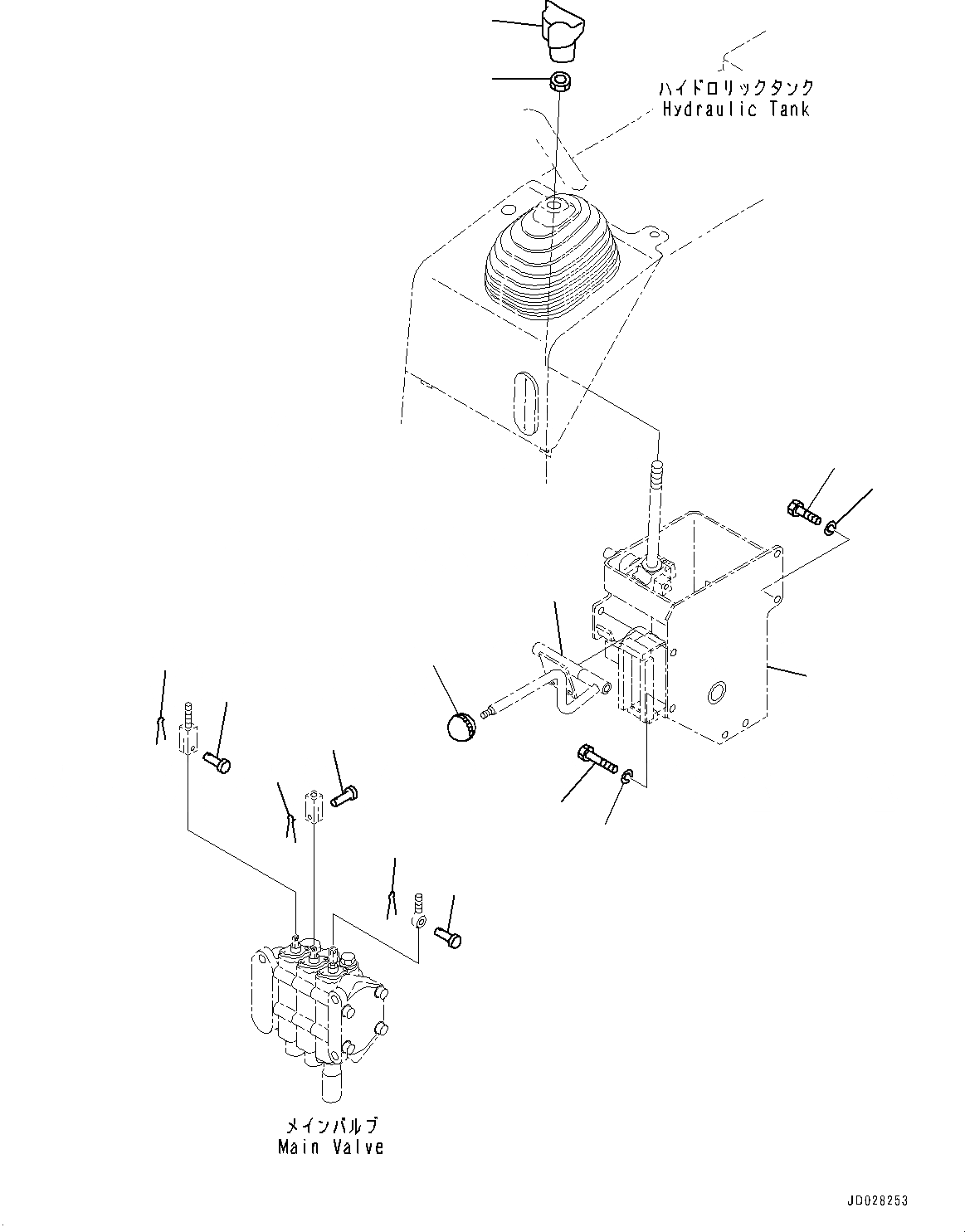 Схема запчастей Komatsu D21A-8E0 - DOZER РЫЧАГ УПРАВЛ-Я И МЕХАНИЗМ, РЫЧАГ УПРАВЛЕНИЯ РАБОЧИМ ОБОРУДОВАНИЕМ МЕХАНИЗМ (№9-) DOZER РЫЧАГ УПРАВЛ-Я И МЕХАНИЗМ, КАБИНА ROPS