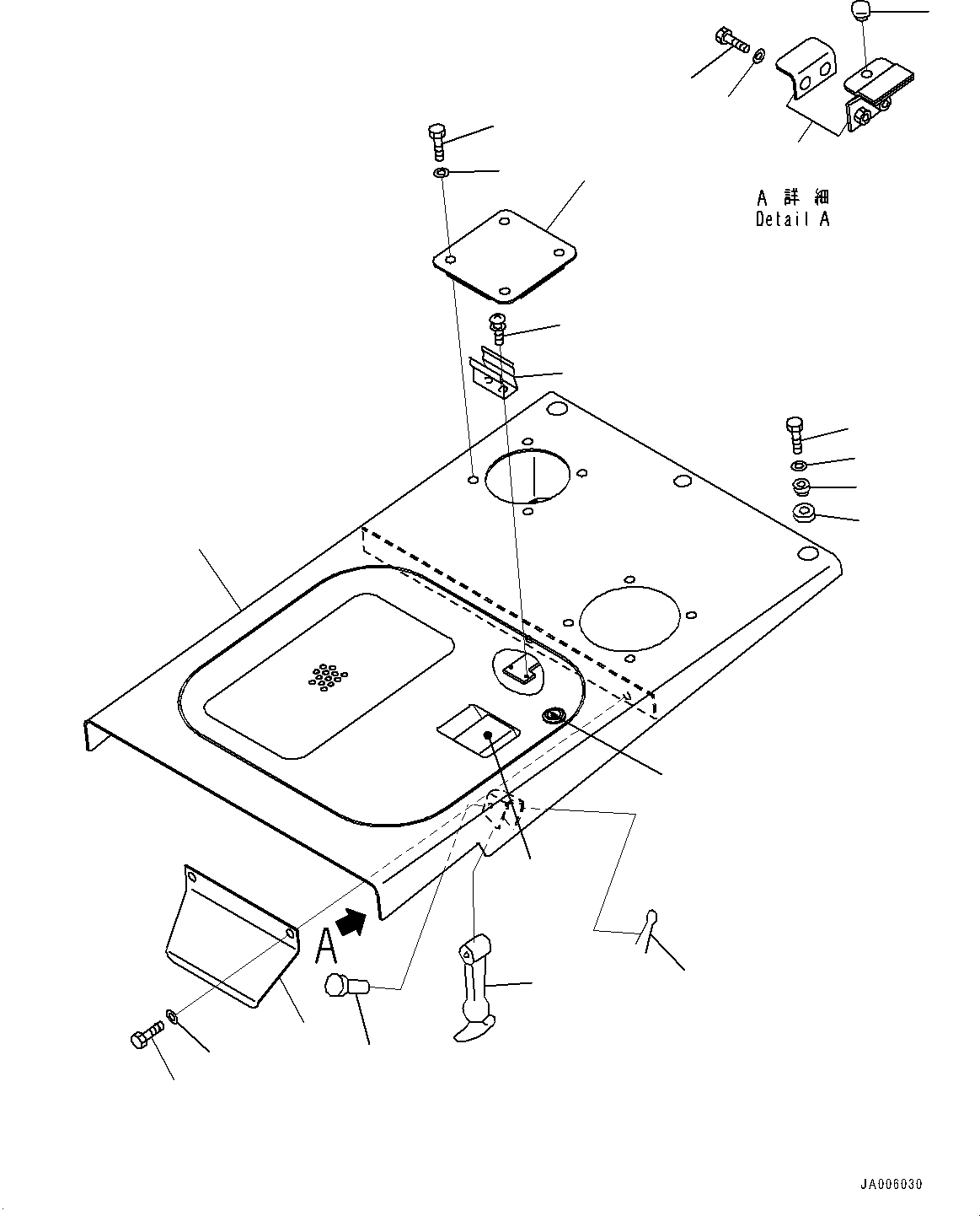 Схема запчастей Komatsu D21A-8E0 - КАПОТ (№9-) КАПОТ, С ВЫХЛОПНАЯ ТРУБА, КОРОТК. ТИП
