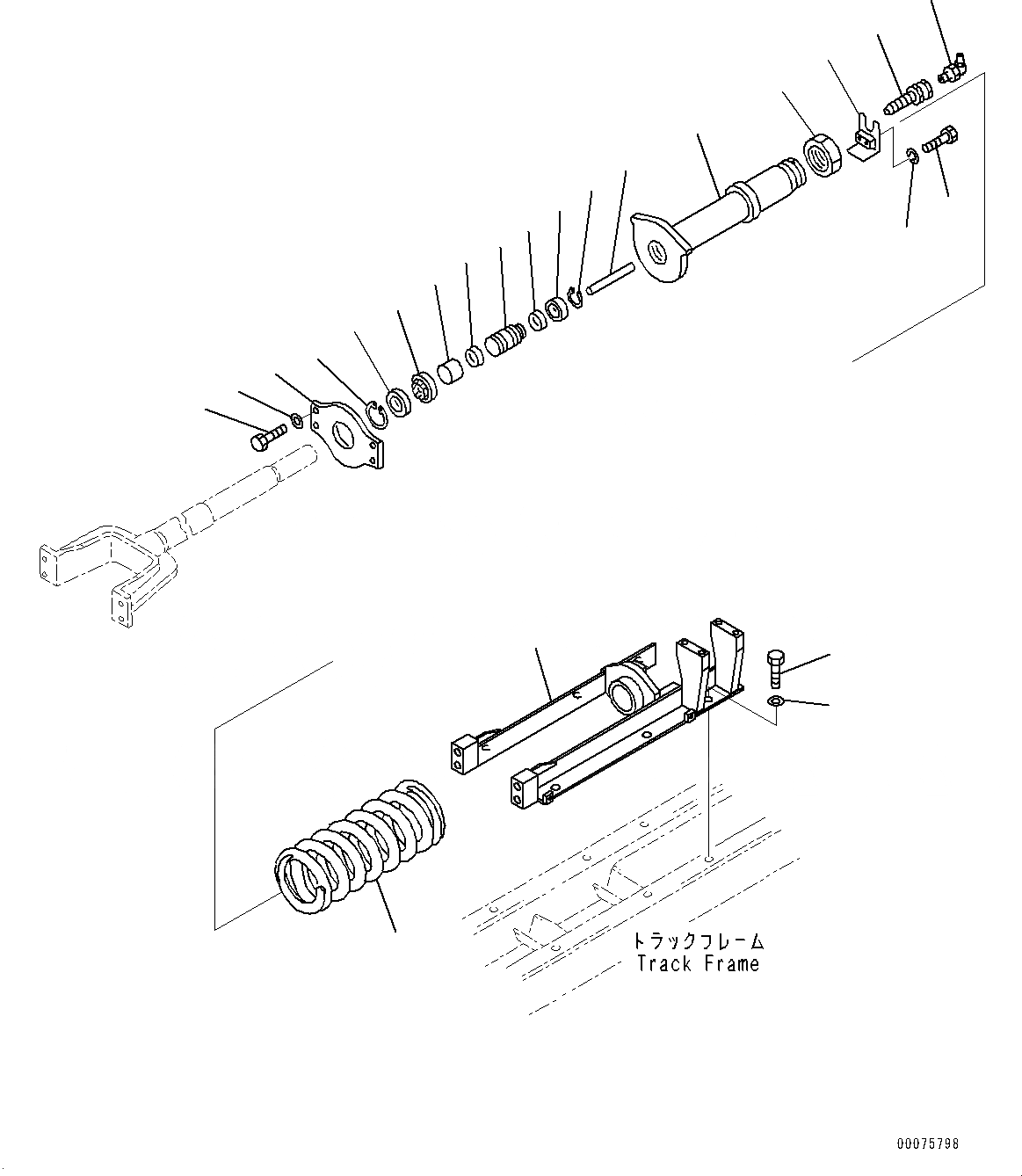 Схема запчастей Komatsu D21A-8E0 - ОПОРНЫЙ ЭЛЕМЕНТ ЛЕНИВЦА, ОПОРНЫЙ ЭЛЕМЕНТ ЛЕНИВЦА, ПРАВ. (№9-) ОПОРНЫЙ ЭЛЕМЕНТ ЛЕНИВЦА, УСИЛЕНН.