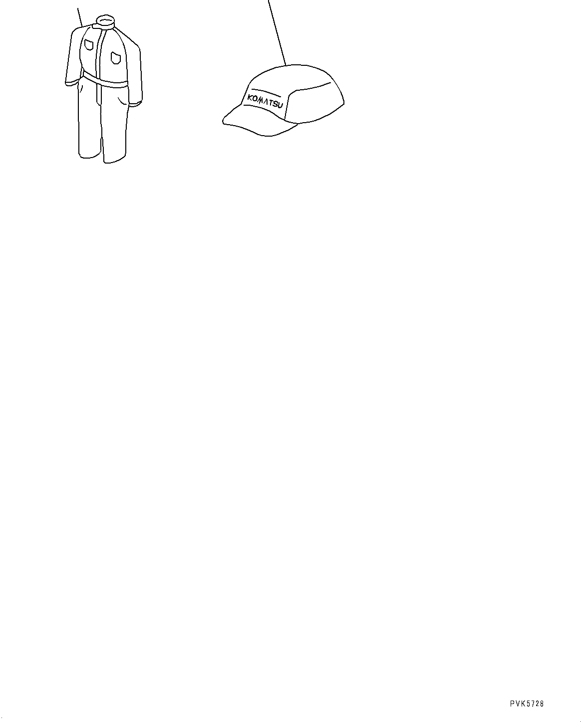 Схема запчастей Komatsu D21A-8E0 - КЕПКА И КОМБИНЕЗОН (№9-) КЕПКА И КОМБИНЕЗОН