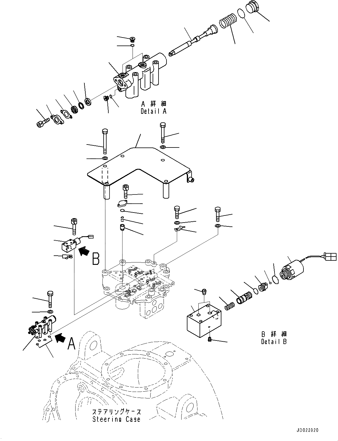 Схема запчастей Komatsu D475ASD-5E0 - СИЛОВАЯ ПЕРЕДАЧА, КЛАПАН РУЛЕВОГО УПРАВЛЕНИЯ (/) (№7-) СИЛОВАЯ ПЕРЕДАЧА