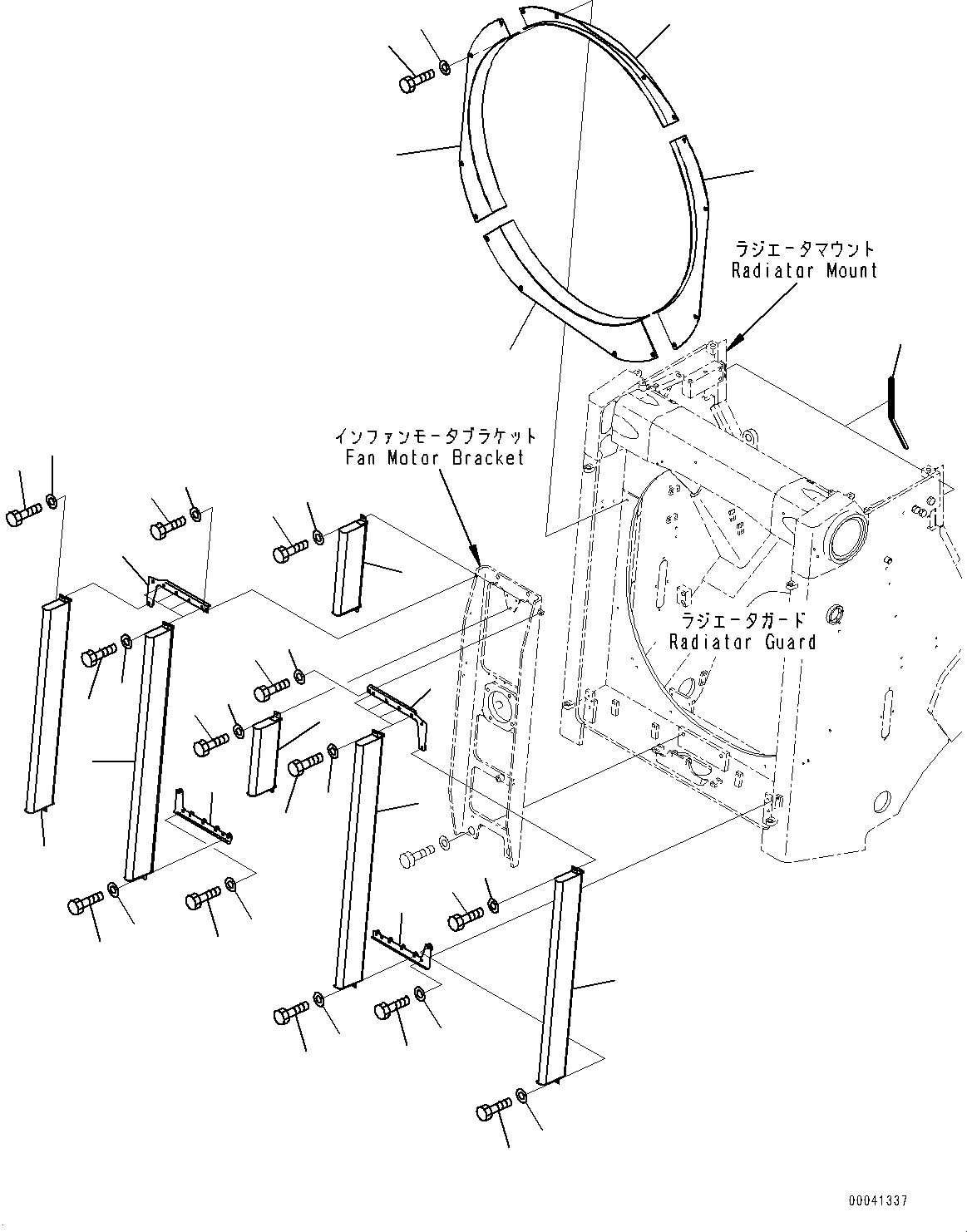 Схема запчастей Komatsu D475ASD-5E0 - ЗАЩИТА РАДИАТОРА, SOUND SВЕРХН. И TIP CLEARANCE (№7-) ЗАЩИТА РАДИАТОРА, MINING СПЕЦ-ЯIFICATION