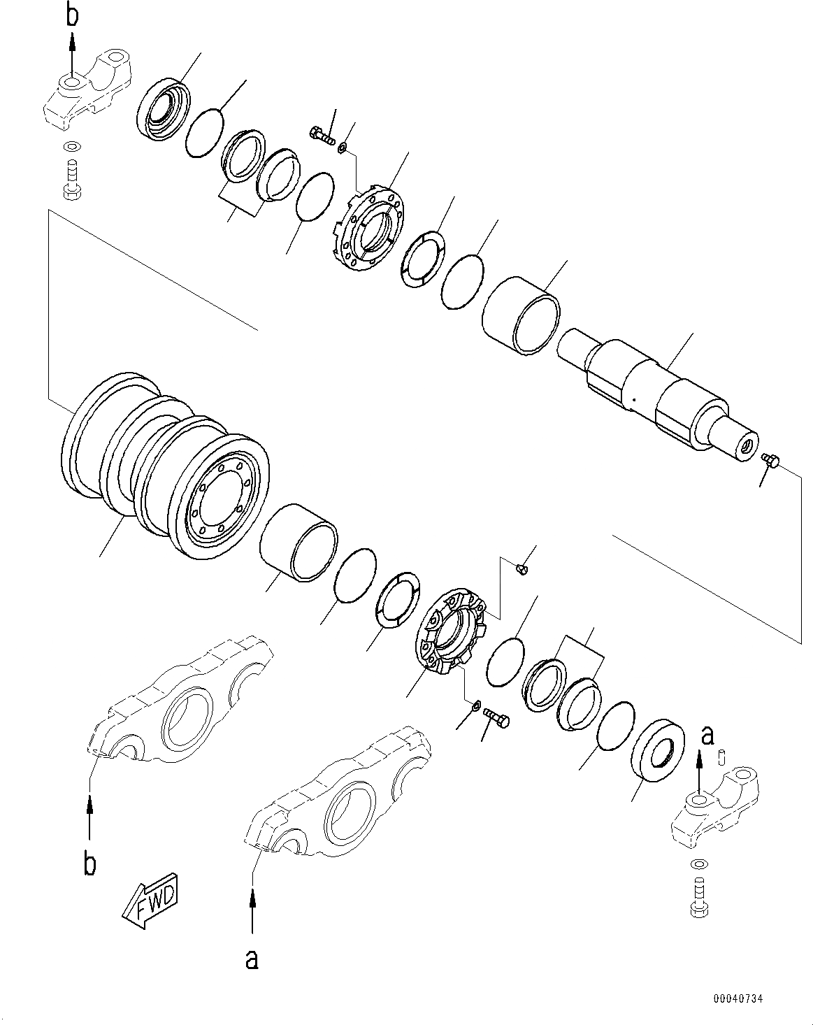 Схема запчастей Komatsu D475ASD-5E0 - ГУСЕНИЧНАЯ РАМА, ОПОРНЫЙ КАТОК, ЛЕВ. (/) (№7-7) ГУСЕНИЧНАЯ РАМА, С ЗАЩИТА ОПОРНЫХ КАТКОВ, ДЛЯ ХОЛОДН. AREA СПЕЦ-ЯIFICATION A (- DEG C)