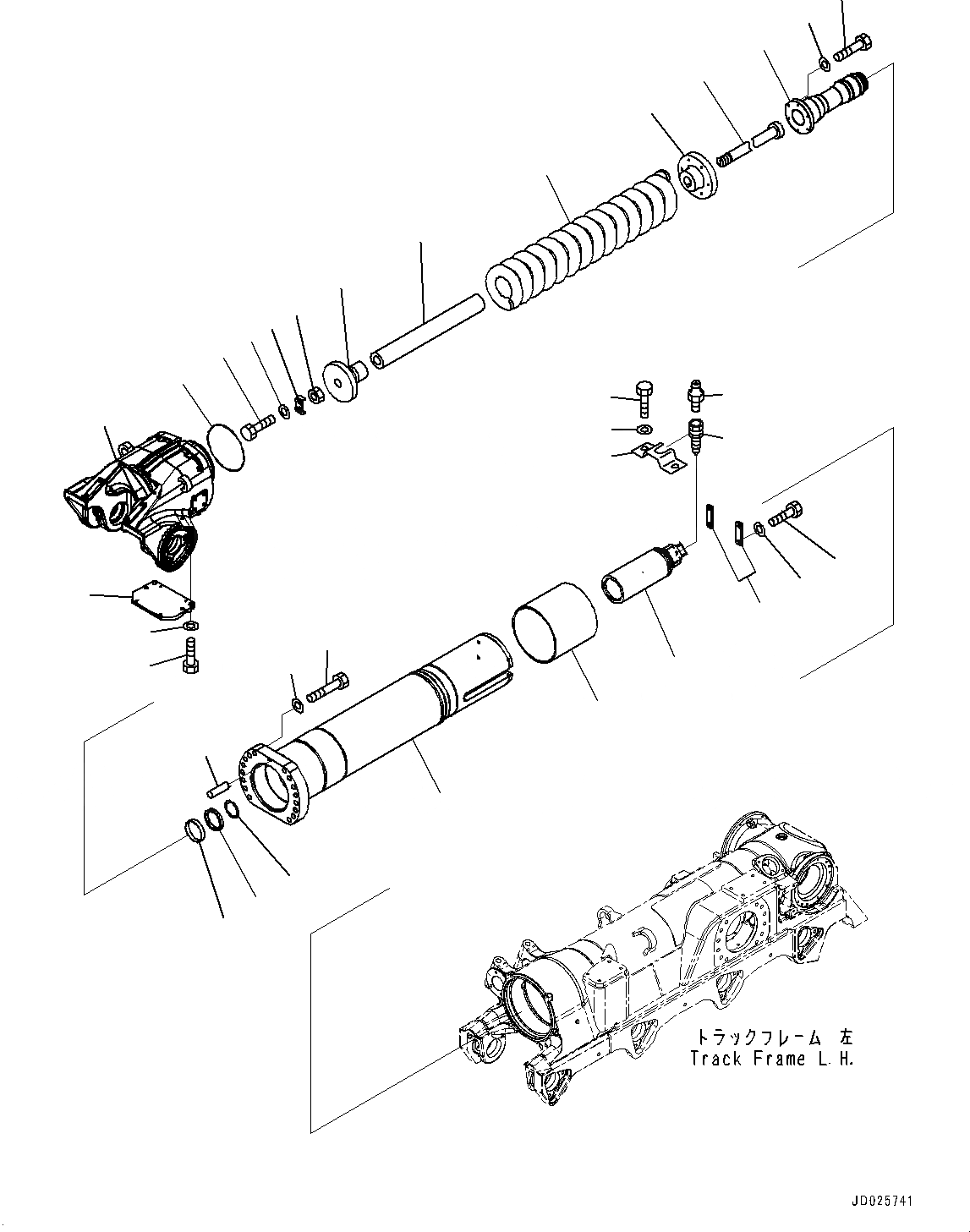 Схема запчастей Komatsu D475ASD-5E0 - ГУСЕНИЧНАЯ РАМА, ПРУЖИНА, ЛЕВ. (№8-) ГУСЕНИЧНАЯ РАМА, С ЗАЩИТА ОПОРНЫХ КАТКОВ, ОТВАЛ С ДВОЙН. ПЕРЕКОСОМ, ДЛЯ ХОЛОДН. AREA СПЕЦ-ЯIFICATION A (- DEG C)