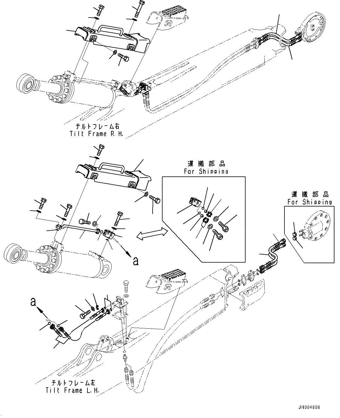 Схема запчастей Komatsu D475ASD-5E0 - ПЕРЕКОС. ОТВАЛА ТРУБЫ (№7-) ПЕРЕКОС. ОТВАЛА ТРУБЫ