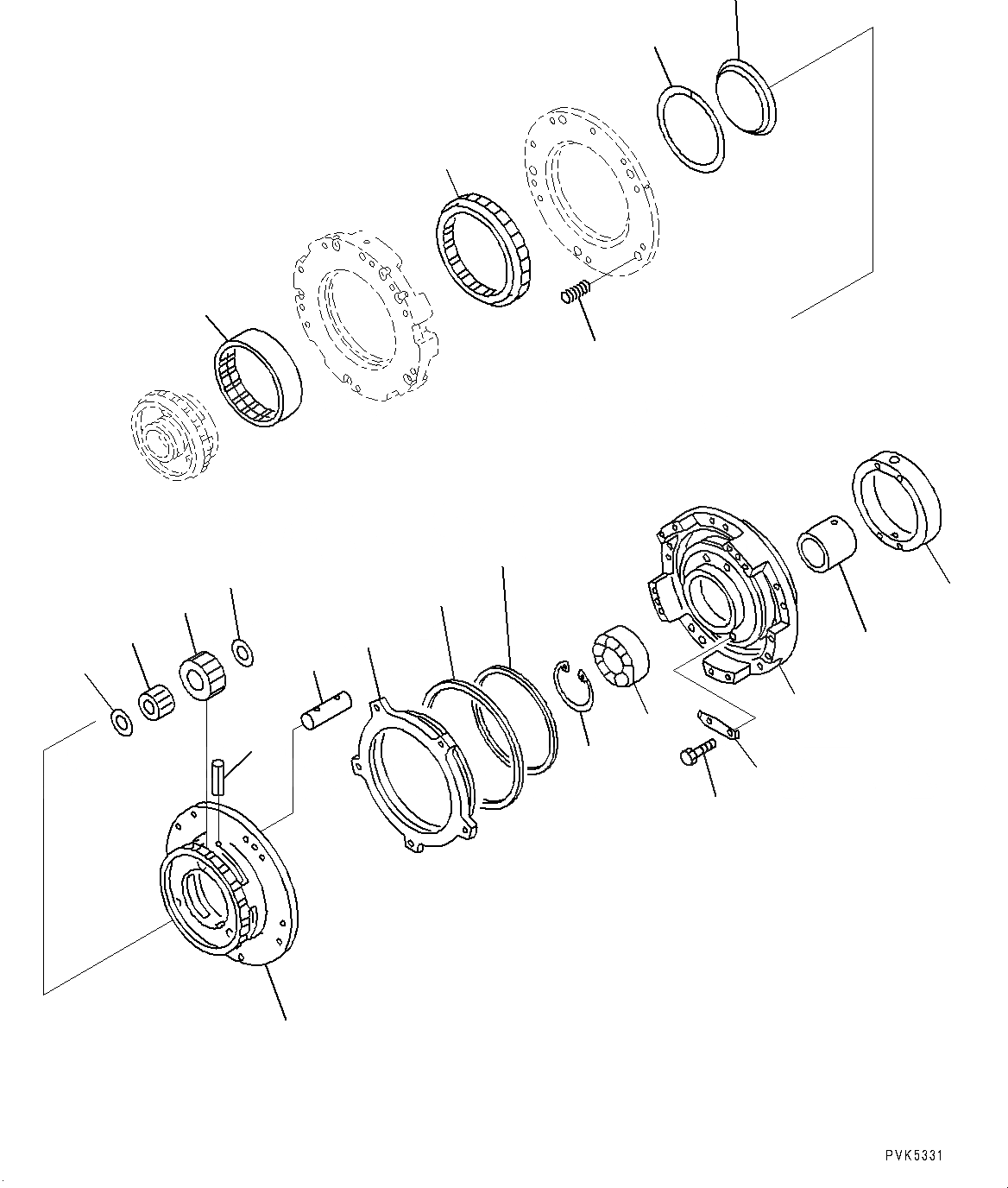 Схема запчастей Komatsu D21P-8E0 - ТРАНСМИССИЯ, НЕСУЩИЙ ЭЛЕМЕНТ (№9-) ТРАНСМИССИЯ, С ПЕРЕД. - РЕВЕРС ТРАНСМИССИЯ