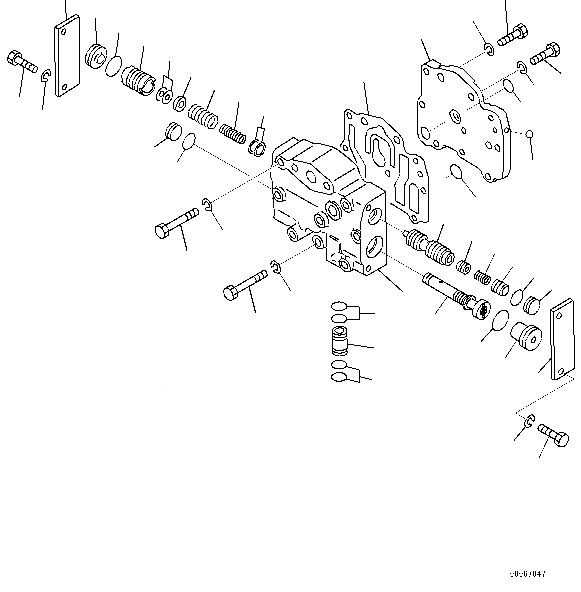 Схема запчастей Komatsu D21P-8E0 - ТРАНСМИССИЯ, УПРАВЛЯЮЩ. КЛАПАН (№9-) ТРАНСМИССИЯ, С ПЕРЕД. - РЕВЕРС ТРАНСМИССИЯ