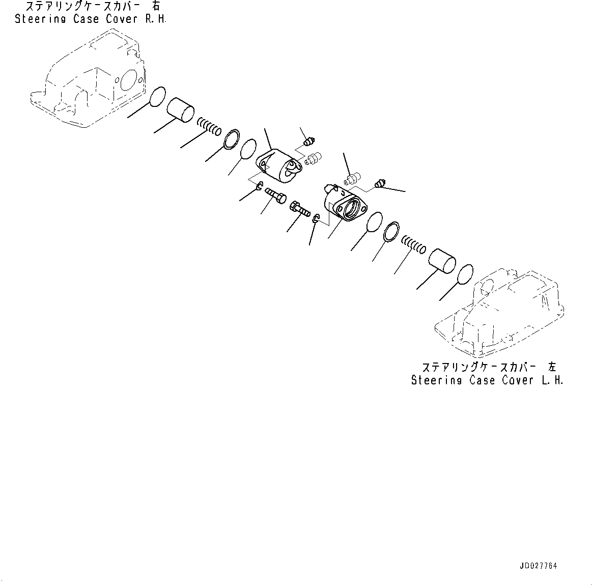 Схема запчастей Komatsu D21P-8E0 - КЛАПАН УПРАВЛЕНИЯ ПОВОРОТОМ, ВНУТР. ЧАСТИ, ЦИЛИНДР РУЛЕВ. УПР-Я (№9-) КЛАПАН УПРАВЛЕНИЯ ПОВОРОТОМ, С MONO РЫЧАГ РУЛЕВ. УПРАВЛЕНИЕ