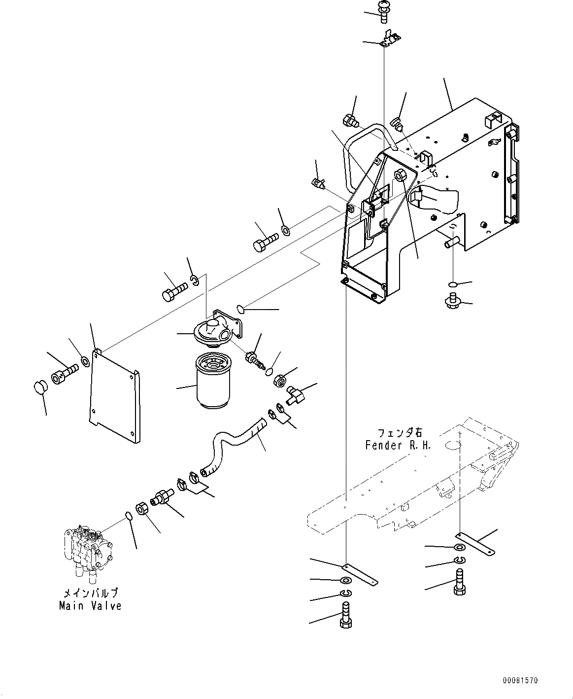 Схема запчастей Komatsu D21P-8E0 - ГИДР. БАК. ГРУППА (№9-) ГИДР. БАК. ГРУППА, PROVISION ДЛЯ -POINT СЦЕПКА
