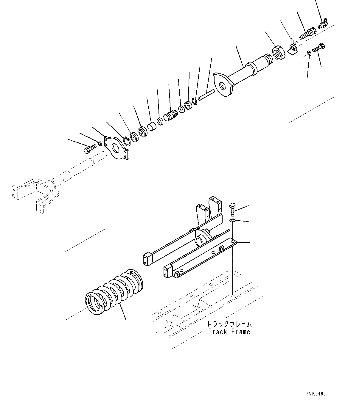 Схема запчастей Komatsu D21P-8E0 - ОПОРНЫЙ ЭЛЕМЕНТ ЛЕНИВЦА (№9-) ОПОРНЫЙ ЭЛЕМЕНТ ЛЕНИВЦА