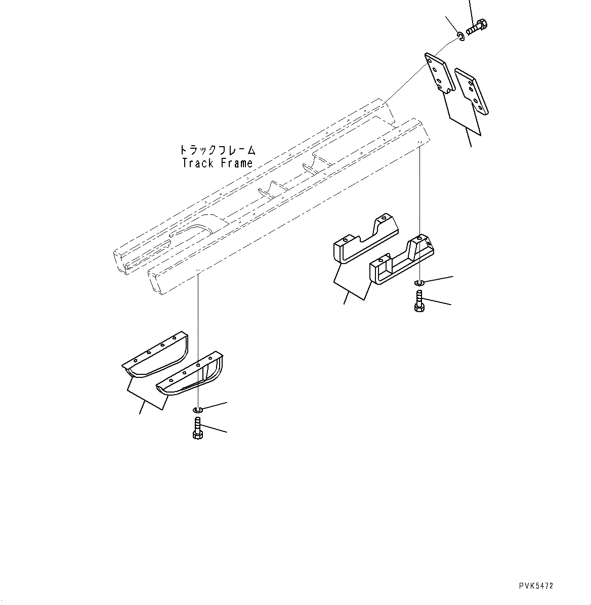 Схема запчастей Komatsu D21P-8E0 - ГУСЕНИЧНАЯ РАМА, ГУСЕНИЦЫ ЧАСТИ КОРПУСА (№9-) ГУСЕНИЧНАЯ РАМА, END ЧАСТИ КОРПУСА