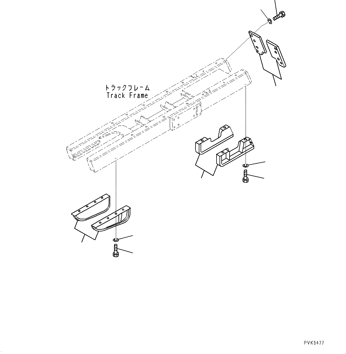 Схема запчастей Komatsu D21P-8E0 - ГУСЕНИЧНАЯ РАМА, ГУСЕНИЦЫ ЧАСТИ КОРПУСА (№9-) ГУСЕНИЧНАЯ РАМА, END ЧАСТИ КОРПУСА, ОПОРНЫЙ КАТОК ТИП