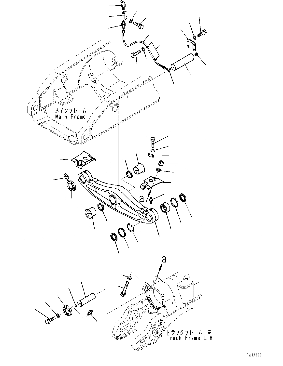 Схема запчастей Komatsu D475A-5E0 - БАЛКА БАЛАНСИРА И ПОВОРОТН. ШКВОРЕНЬ, БАЛКА БАЛАНСИРА (№7-) БАЛКА БАЛАНСИРА И ПОВОРОТН. ШКВОРЕНЬ