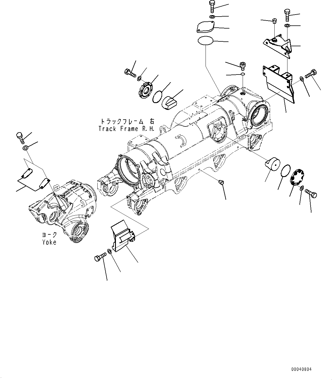 Схема запчастей Komatsu D475A-5E0 - ГУСЕНИЧНАЯ РАМА, КРЫШКИ (/) (№7-) ГУСЕНИЧНАЯ РАМА, С ПОЛН. LENGTH ЗАЩИТА ОПОРНЫХ КАТКОВ