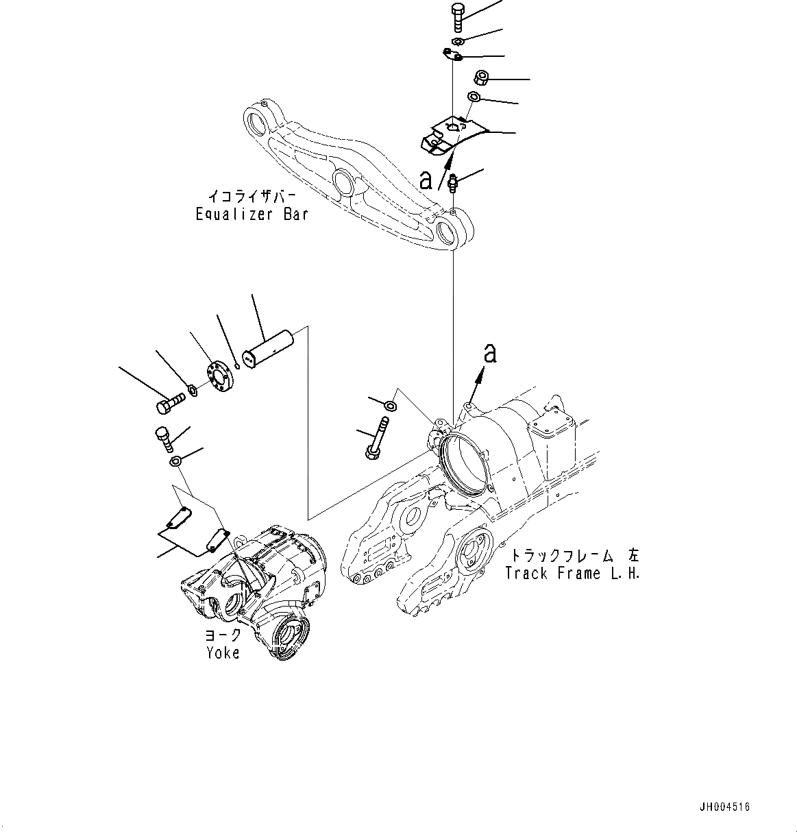 Схема запчастей Komatsu D475A-5E0 - ГУСЕНИЧНАЯ РАМА,  ПАЛЕЦ, ЛЕВ. (№7-7) ГУСЕНИЧНАЯ РАМА, С ЗАЩИТА ОПОРНЫХ КАТКОВ, ДЛЯ ХОЛОДН. AREA СПЕЦ-ЯIFICATION A (- DEG C), ОТВАЛ С ДВОЙН. ПЕРЕКОСОМ, WEAR RESISTING ВТУЛКА