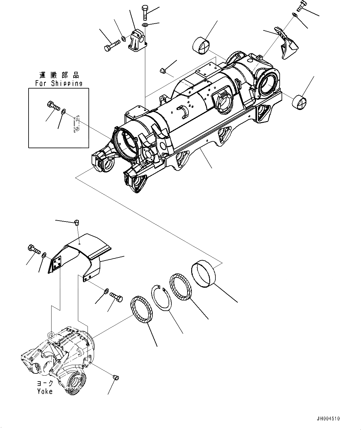 Схема запчастей Komatsu D475A-5E0 - ГУСЕНИЧНАЯ РАМА, ПРАВ. (№7-) ГУСЕНИЧНАЯ РАМА, С ЗАЩИТА ОПОРНЫХ КАТКОВ, ДЛЯ ХОЛОДН. AREA СПЕЦ-ЯIFICATION A (- DEG C), ОТВАЛ С ДВОЙН. ПЕРЕКОСОМ, WEAR RESISTING ВТУЛКА