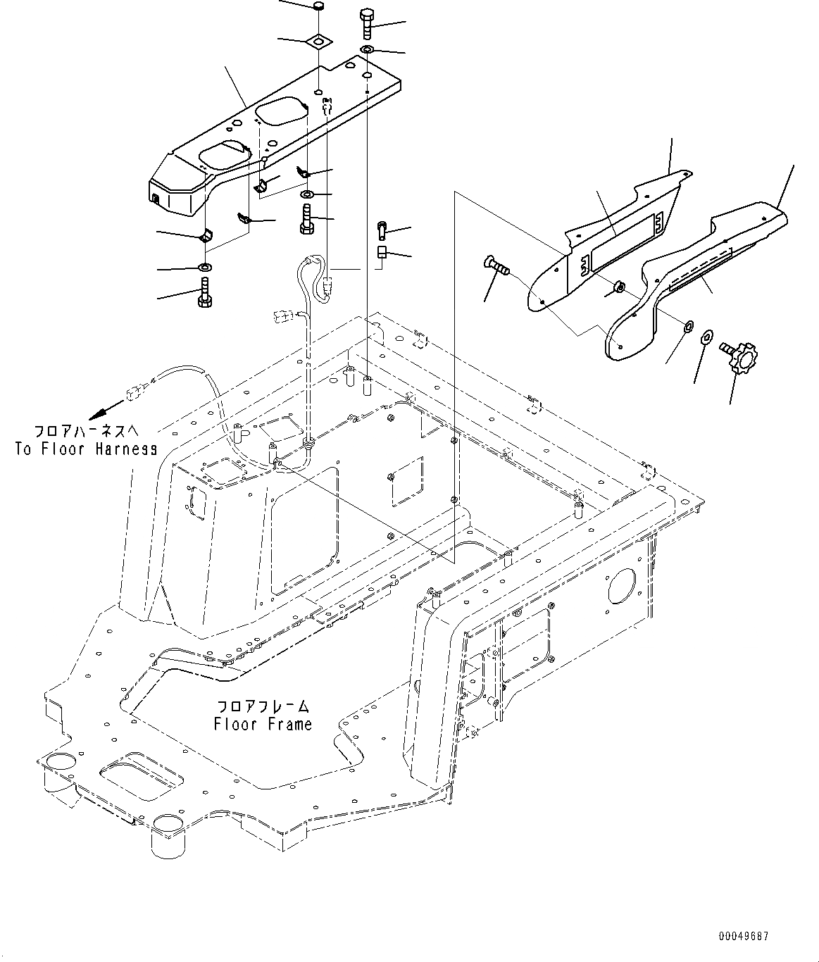 Схема запчастей Komatsu D475A-5E0 - ОСНОВН. КОНСТРУКЦИЯ, ПОДЛОКОТНИК, ПРАВ. (№7-) ОСНОВН. КОНСТРУКЦИЯ, PROVISION МНОГОСТОЕЧН. РЫХЛИТ., С КОНТРОЛЕМ ПРОСКАЛЬЗ-Я ГУСЕНИЦ, ОТВАЛ С ДВОЙН. ПЕРЕКОСОМ, PALM COMMAND СИСТЕМА УПРАВЛЕНИЯ (PCCS) РЫЧАГ, MINING S