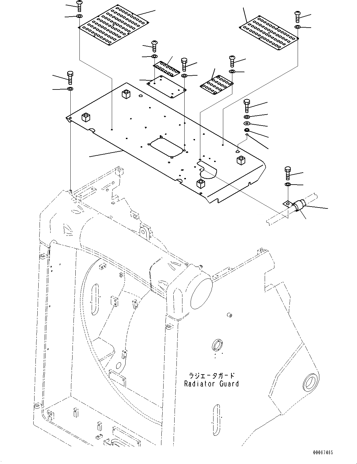 Схема запчастей Komatsu D475A-5E0 - РАДИАТОР  РАЗНОЕ ЧАСТИ, РАДИАТОР КРЫШКА(№7-) РАДИАТОР  РАЗНОЕ ЧАСТИ, HANDRAIL, КАПОТ, MINING СПЕЦ-ЯIFICATION