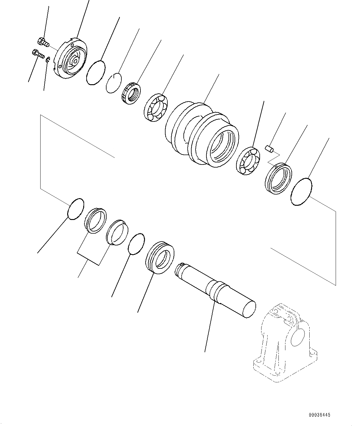 Схема запчастей Komatsu D475A-5E0 - ГУСЕНИЧНАЯ РАМА, ПОДДЕРЖИВАЮЩИЙ КАТОК, ЛЕВ. (№7-) ГУСЕНИЧНАЯ РАМА, С ЗАЩИТА ОПОРНЫХ КАТКОВ, ДЛЯ ХОЛОДН. AREA СПЕЦ-ЯIFICATION A (- DEG C)