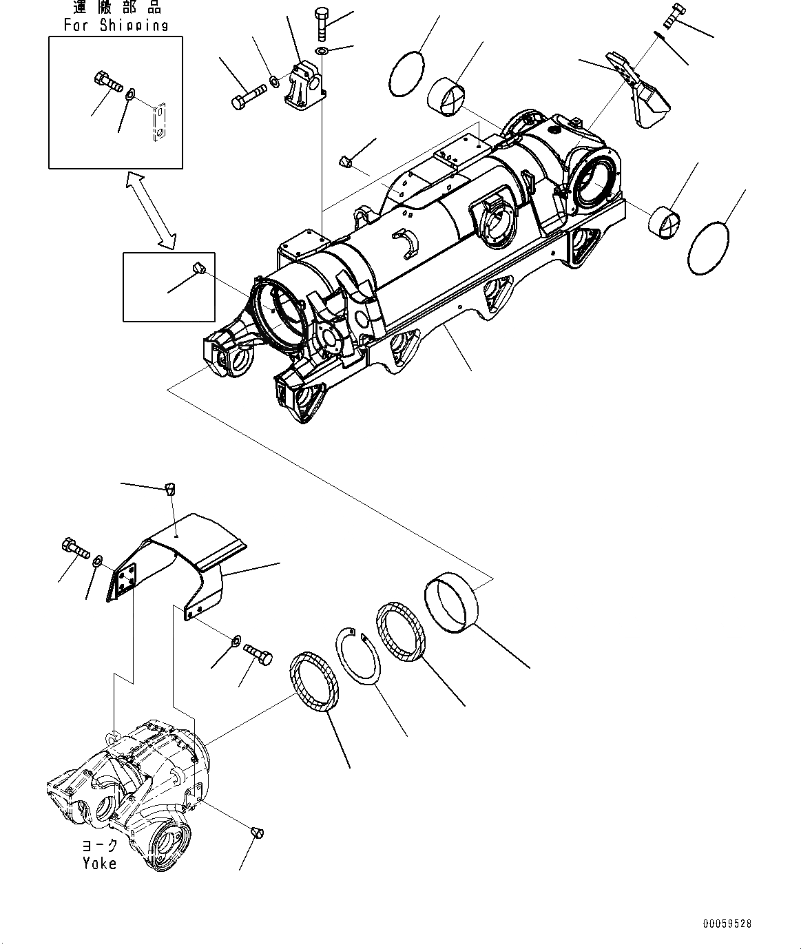 Схема запчастей Komatsu D475A-5E0 - ГУСЕНИЧНАЯ РАМА, ПРАВ. (№7-) ГУСЕНИЧНАЯ РАМА, С ПОЛН. LENGTH ЗАЩИТА ОПОРНЫХ КАТКОВ