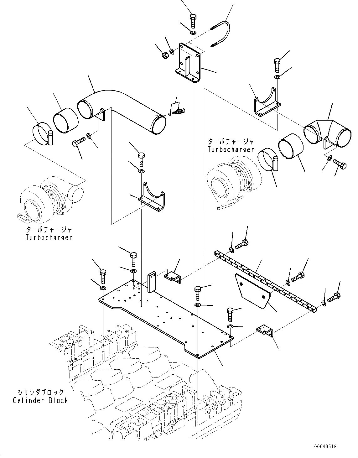 Схема запчастей Komatsu SAA12V140E-3A - ВОЗДУХООЧИСТИТЕЛЬ СУППОРТ (№9-) ВОЗДУХООЧИСТИТЕЛЬ СУППОРТ