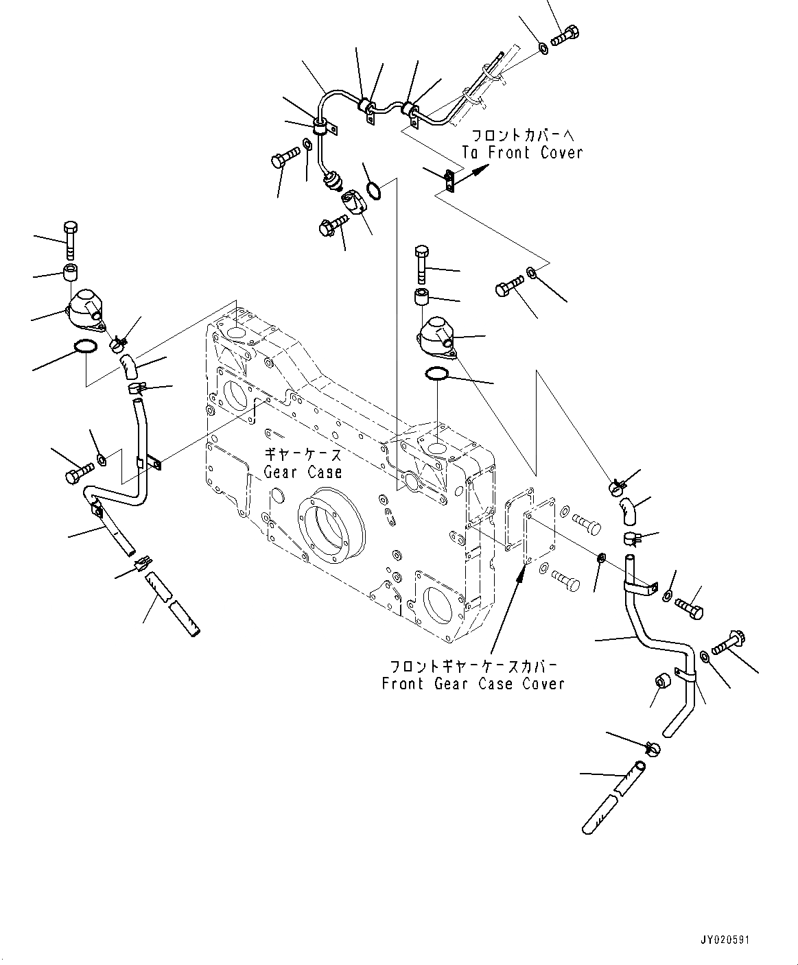 Схема запчастей Komatsu SAA12V140E-3A - ПЕРЕДН. КОРПУС ШЕСТЕРЕНН. ПЕРЕДАЧИ COVER, САПУН И ДАТЧИК ПРОРЫВА ГАЗОВ (№9-) ПЕРЕДН. КОРПУС ШЕСТЕРЕНН. ПЕРЕДАЧИ COVER