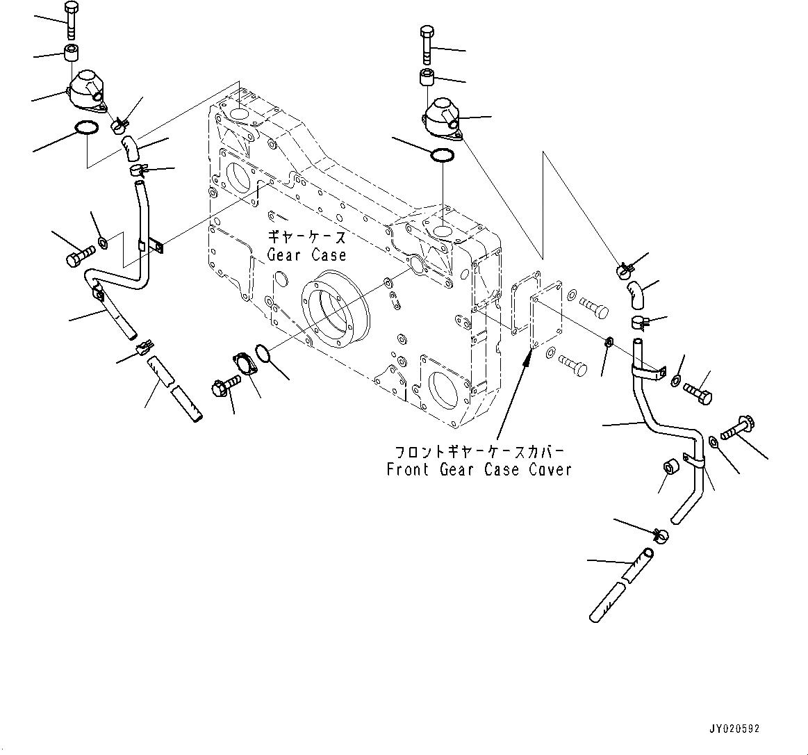 Схема запчастей Komatsu SAA12V140E-3A - ПЕРЕДН. КОРПУС ШЕСТЕРЕНН. ПЕРЕДАЧИ COVER, САПУН И ДАТЧИК ПРОРЫВА ГАЗОВ (№9-) ПЕРЕДН. КОРПУС ШЕСТЕРЕНН. ПЕРЕДАЧИ COVER, БЕЗ VHMS (VHMS)